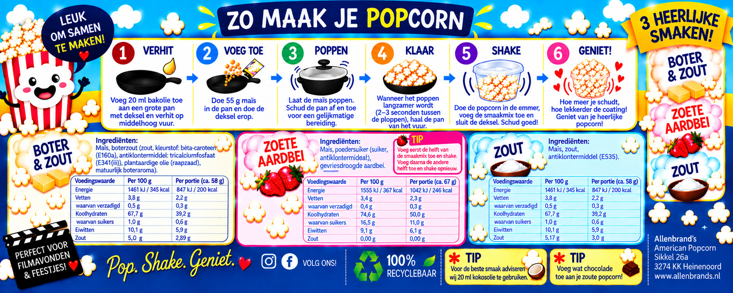 Allenbrand's Pop & Shake - 3 Smaken