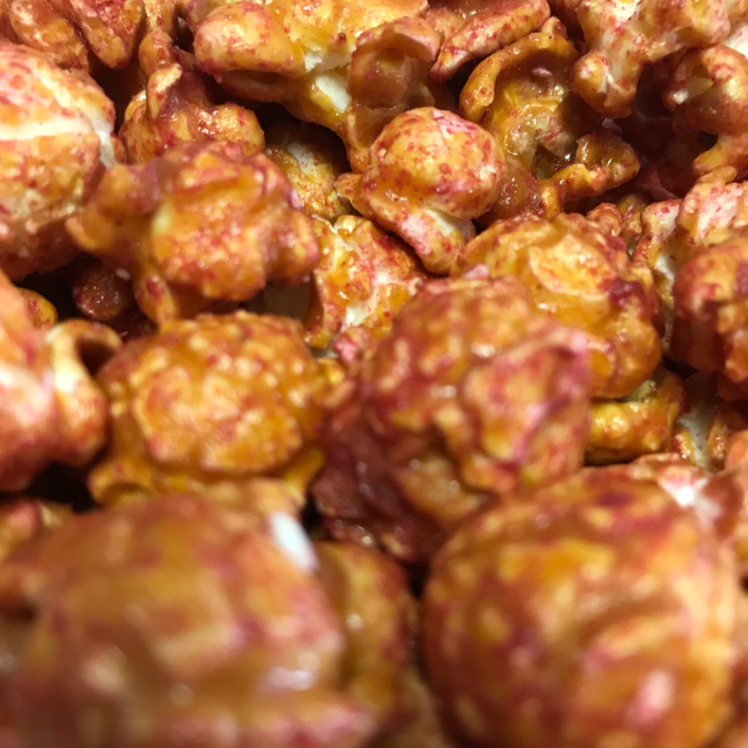 Limited Edition Flavor: Valentijns popcorn: Caramel Raspberry