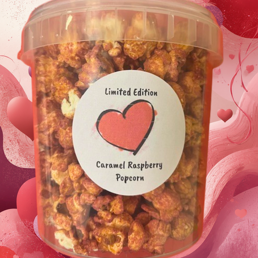 Limited Edition Flavor: Valentijns popcorn: Caramel Raspberry