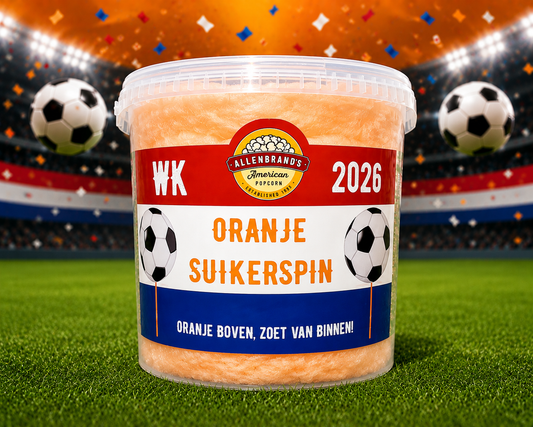 🧡🇳🇱 WK 2026 Oranje Suikerspin Bucket – Pop Holland Pop! (5,5 Liter) ⚽